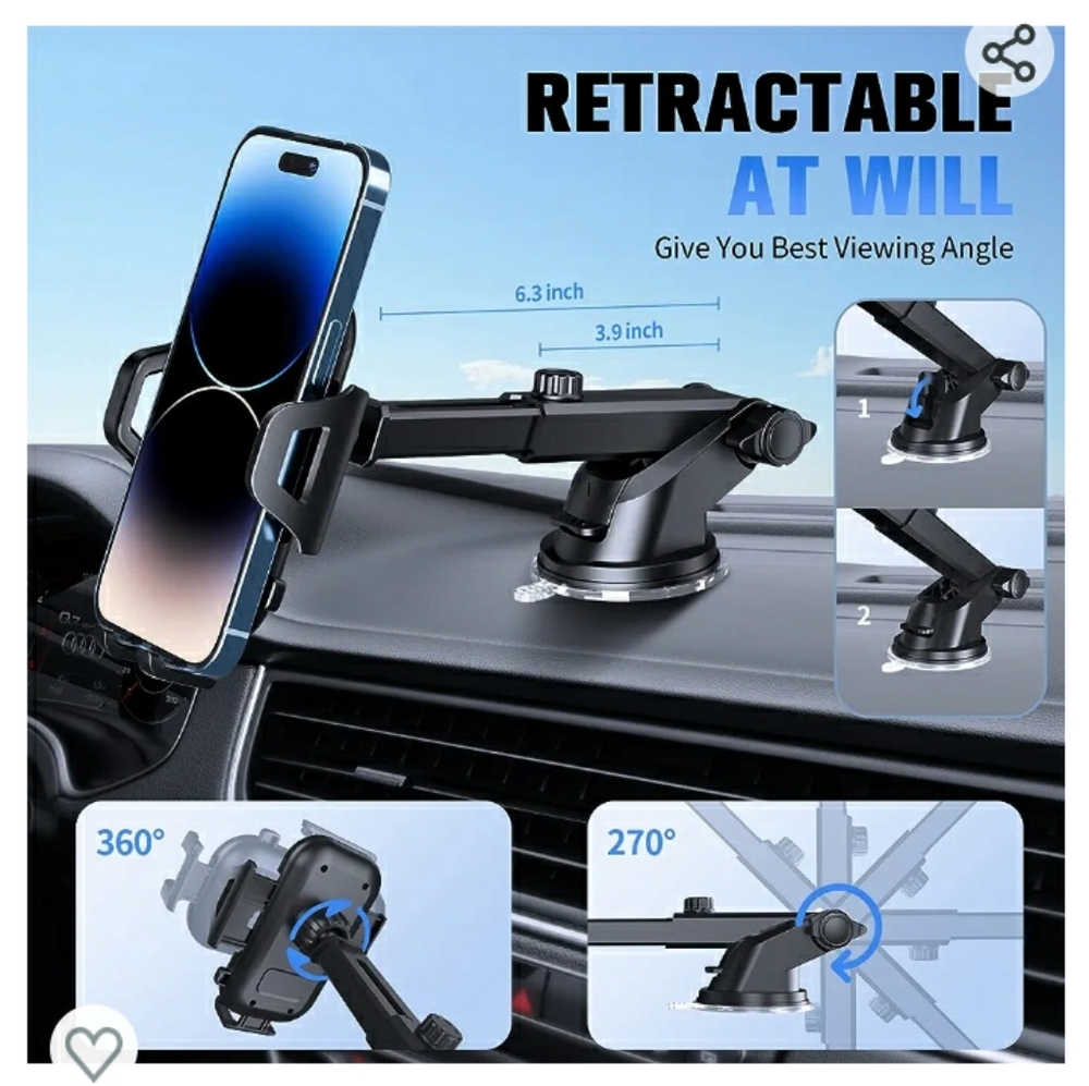Phone Dash & Windshield Holder for car - Picture 5 of 6